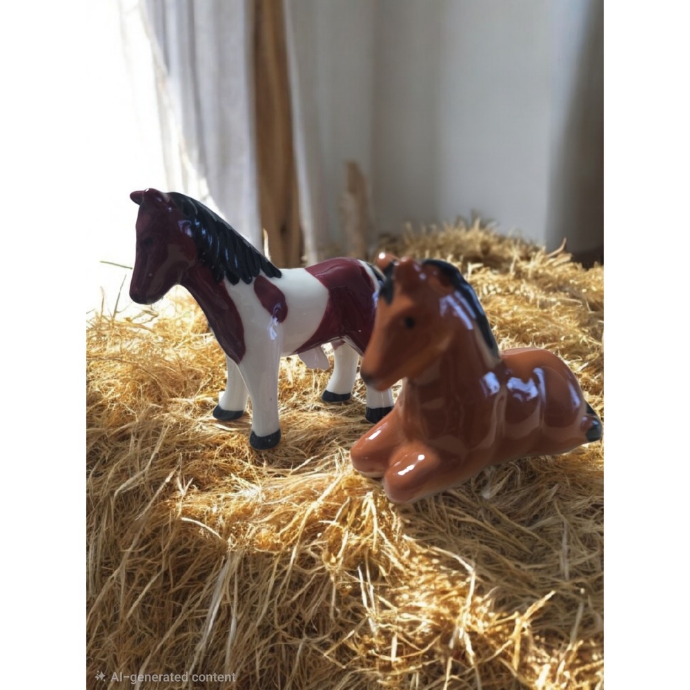 Mini Horse Salt & Pepper Shakers Kitchen Appaloosa Equestrian Gift Ranch Rodeo